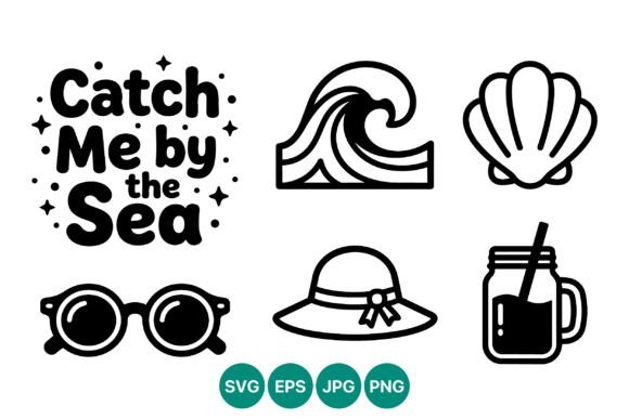 Catch Me by the Sea Summer Vector Art