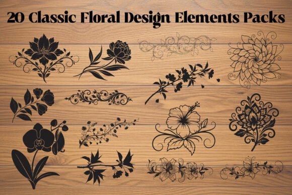 Classic Floral Design Elements Bundle