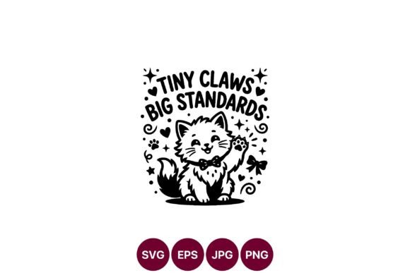 Cute Cat Tiny Claws Design: A Versatile Vector Illustration