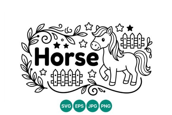 Cute Horse Line Art Vector: A Versatile Design Element for Modern Creatives