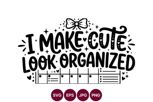 Cute Organized Planner SVG Design Evaluation