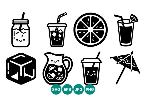 Cute Smiling Drinks and Ice Cubes Vector: A Strategic Asset for Visual Communication