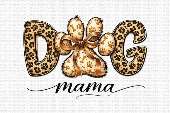 Dog Mama Leopard Paw PNG: Style & Application