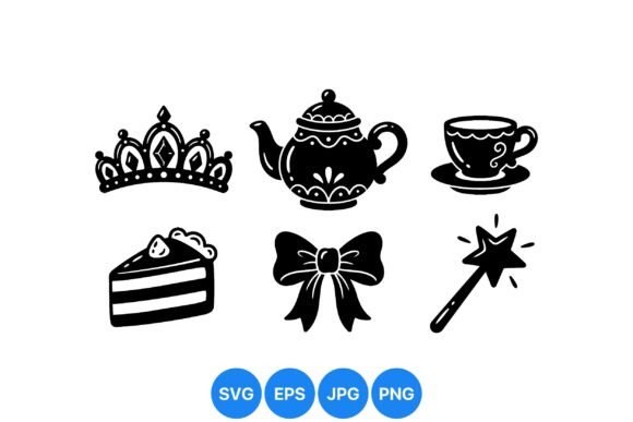 Elegant Tea Party Clipart Set: A Design Solution for Sophisticated Projects