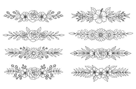 Elevate Your Visual Storytelling with the Elegant Floral Divider Bundle