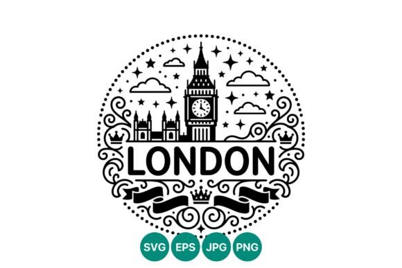 Evaluating the London Skyline Vintage Vector