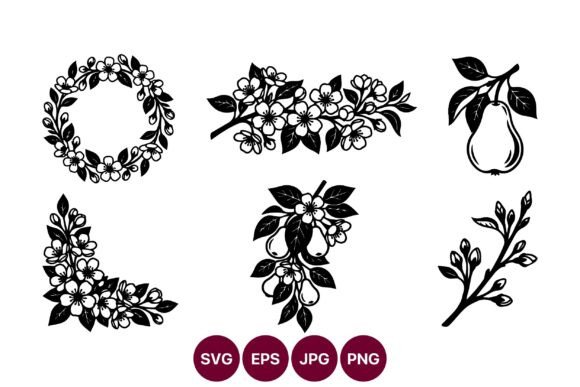 Floral Border Set with Pear Motifs Line: An Evaluation