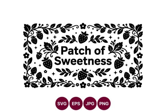 Patch of Sweetness Strawberry Vector Art