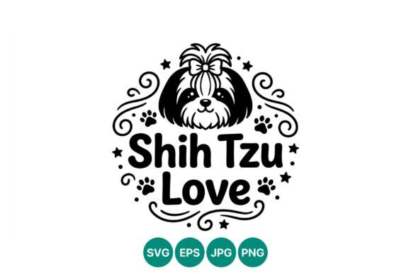 Shih Tzu Love Dog Face Vector: Elevating Brand Identity with Timeless Pet Art