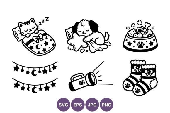 Sleeping Kitten Puppy Pet Accessories: A Creative Design Resource