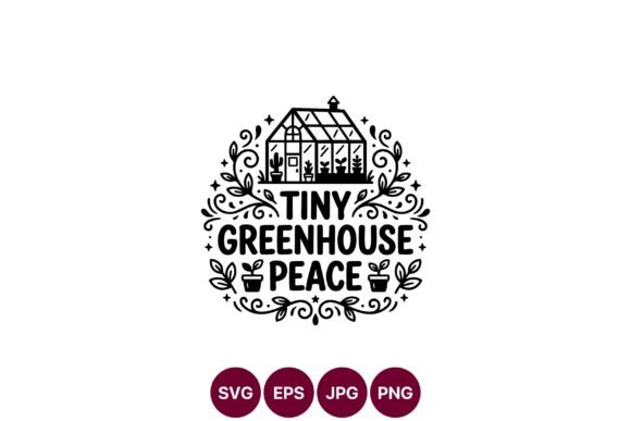 Tiny Greenhouse Peace Hand Lettering Design