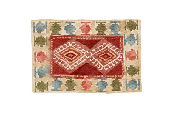 Watercolor Arabic Carpet Deco Clipart: Elevating Designs with Cultural Elegance